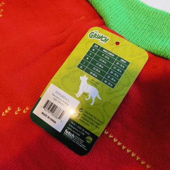 Fetch For Pets "The Grinch" Pet Coat - Picture 4 of 5
